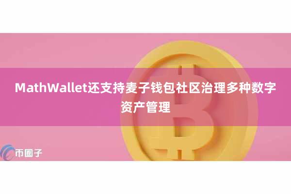 MathWallet还支持麦子钱包社区治理多种数字资产管理